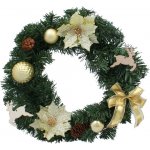 Chomik Vánoční věnec 40 cm zlatý *3926 – Zbozi.Blesk.cz
