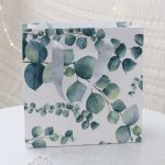 Bella Rose Dárková taška Eukalyptus, zelená barva, papír – Zboží Mobilmania