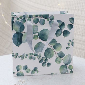 Bella Rose Dárková taška Eukalyptus, zelená barva, papír