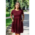 Jsem máma volnočasové kojicí šaty s kapsami Bordó – Hledejceny.cz