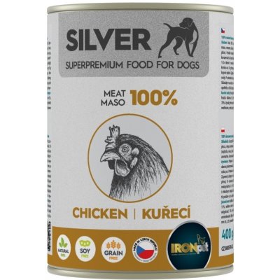 IRONpet Silver Dog Kuřecí 100% masa 6 x 400 g – Zboží Mobilmania