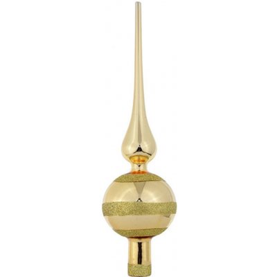 Seizis Zlatá špička skleněná se třpytem 30x8cm 1ks – Hledejceny.cz