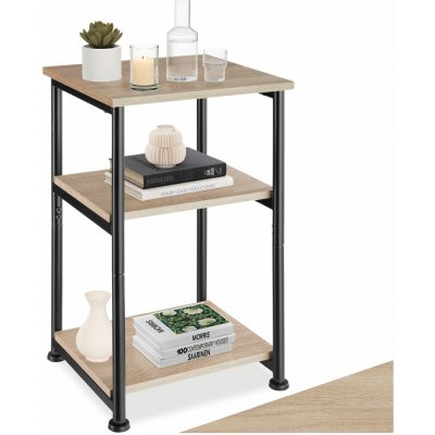 tectake 404669 odkládací stolek memphis 34x30x59cm - industrial světlé dřevo, dub sonoma – Sleviste.cz
