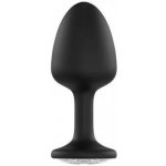 Dorcel Geisha Plug Diamond L anální dildo s bílým kamenem černé – Sleviste.cz