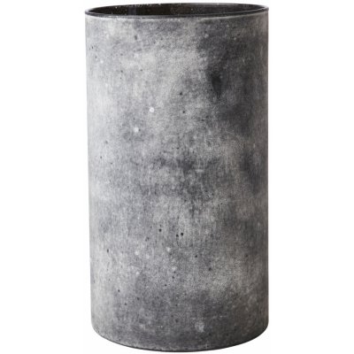 Skleněná váza betonového vzhledu šedá – Zboží Dáma