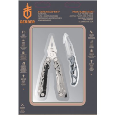 Multitool Gerber set Suspension-NXT + nůž Mini Paraframe, dárková krabička – Hledejceny.cz