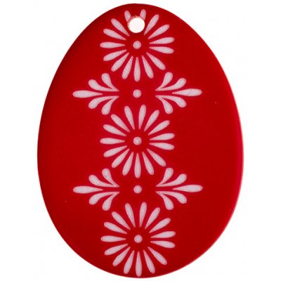 Dekorace vajíčko červená 35x25 mm – Hledejceny.cz