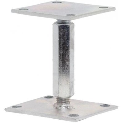 Kotevní patka pilíře stavitelná HPM TEC (100x100 mm, 120-170 mm) - galvanický zinek – Zboží Mobilmania
