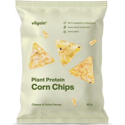 Vilgain Kukuřičné proteinové chipsy BIO Cibule se sýrem 60 g – Zboží Dáma