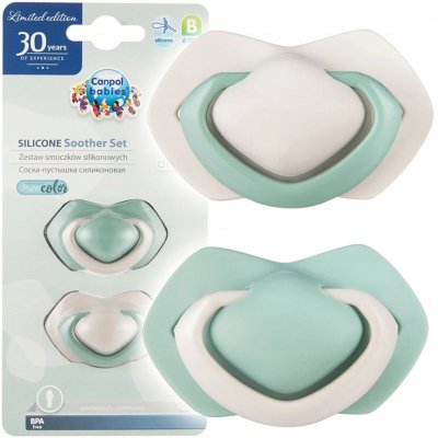 Canpol babies C set symetrických silikon Pure Color 22/646_BEI zelená – Zbozi.Blesk.cz