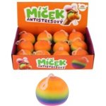 Míček antistresový mačkací sliz 6cm duhový 12ks v boxu – Zboží Mobilmania