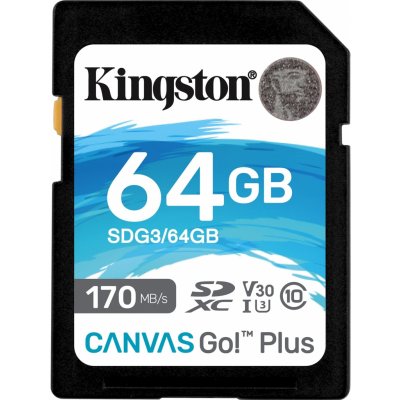 Kingston SDXC Canvas Go Plus 64 GB SDG3/64GB – Zboží Živě