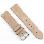 BStrap Suede Leather řemínek na Xiaomi Amazfit Stratos 2/2S/3, beige SSG021C0304 – Zboží Mobilmania