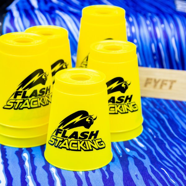 Ostatní společenská hry Flash cups pro Speed stacking kelímky na rychloskládání Žlutá