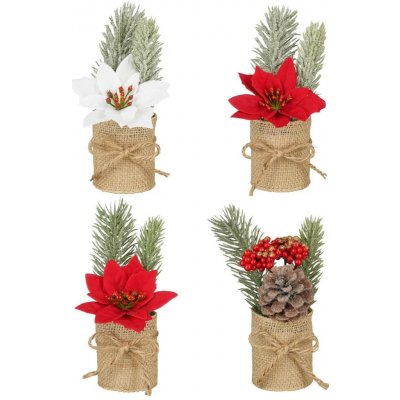 Mica Decorations Dekorace v květináči s jutou, různé druhy, pr. 8 x 16 cm, 1 ks – Hledejceny.cz