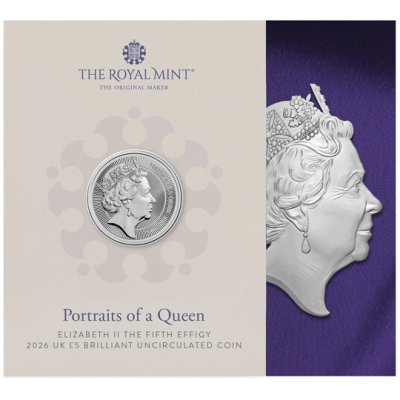 The Royal Mint Limited Pamětní mince Pátý portrét královny Alžběty II. UK 2026 28,28 g – Sleviste.cz
