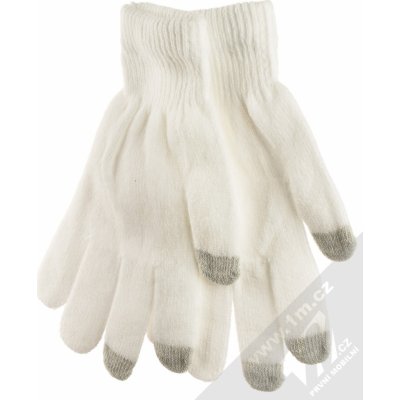 1Mcz Touch Gloves Basic dotykové rukavice bílé dámské – Zboží Mobilmania