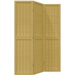 vidaXL Paraván 3dílný hnědý masivní dřevo pavlovnie 358813 – Sleviste.cz