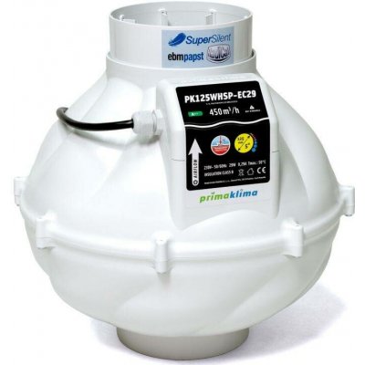 Prima Klima Whisperblower EC 125 mm - 450 m3/h, s EC motorem bez regulace – Hledejceny.cz