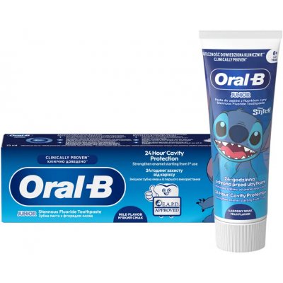 Oral B PRO Junior pro děti 6-12 y. 75 ml – Hledejceny.cz