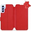 Pouzdro a kryt na mobilní telefon Pouzdro Mobiwear kožené flip Samsung Galaxy A34 5G - Červené