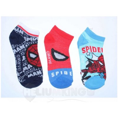 Setino Kotníkové ponožky Spiderman červené 3 ks – Zboží Mobilmania