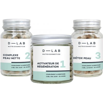 D-LAB Kúra proti nedokonalostem pleti Clean Skin+Detox+Regeneration 3x56 kapslí – Hledejceny.cz