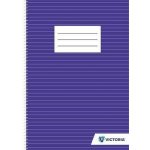 Victoria blok na psaní linkovaný drátěná kroužková vazba A4 70 listů – Zboží Živě