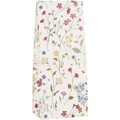 IB LAURSEN Papírový sáček Flower Blooms 22,5cm, růžová barva, modrá barva, zelená barva, žlutá barva, krémová barva, papír – Zboží Mobilmania
