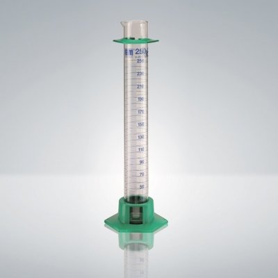 Hirschmann Laborgeräte Odměrný válec třídy A, s plastovou základnou, modrý potisk Objem: 100 ml – Zboží Dáma