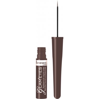 Rimmel London Glam Eyes Liquid Liner oční linky 2 Brown Velvet 3,5 ml – Zboží Dáma