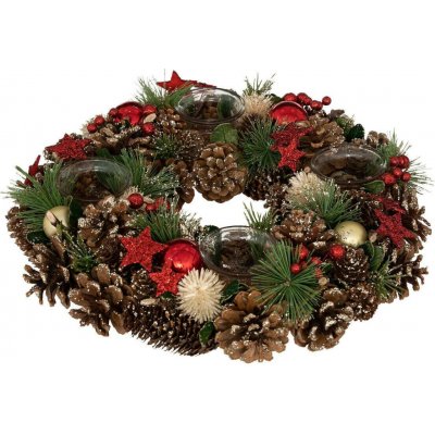 Atmosphera Adventní věnec, svícen na 4 svíčky, Ø 34 cm zelená – Sleviste.cz
