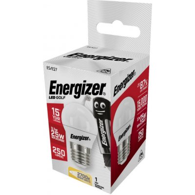 Energizer LED mini Globe 3,4W Eq 25W E27, S8836, Teplá bílá – Hledejceny.cz