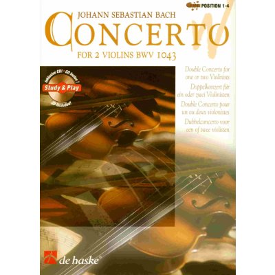 Concerto for 2 Violins BWV 1043 by J.S.Bach + CD dvoje housle a klavír – Hledejceny.cz