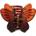 Skřipec ve tvaru motýla Barva: světle hnědá – Zboží Dáma