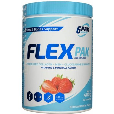6Pak Nutrition Flex Pak 400 g jahoda – Hledejceny.cz