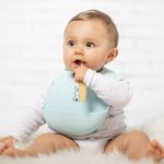 Nattou bryndák silikonový se zapínáním světlemodrý bez BPA – Zboží Dáma