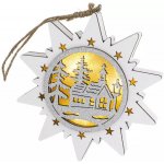 Retlux Vánoční dekorace Hvězda kostel RXL 464 dřevo WW 3 LED 1x CR2032 – Sleviste.cz