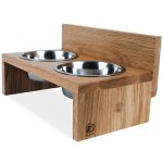 Svět Tlapky Stojan na 2 misky pro psa HARRY 30 cm miska 29 cm 68 x 35 cm – Zboží Dáma