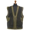 Pánská vesta Carl Mayer vesta kožená se zipem Pollau zeleno hnědá