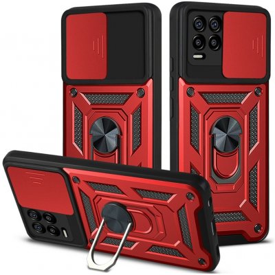 VSECHNONAMOBIL 127055 RING CAMERA Kryt s držákem pro Realme 8 / Realme 8 Pro červený – Sleviste.cz