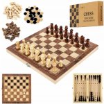 Šachy 3v1 Vrhcáby Tryktrak JDM – Zboží Živě