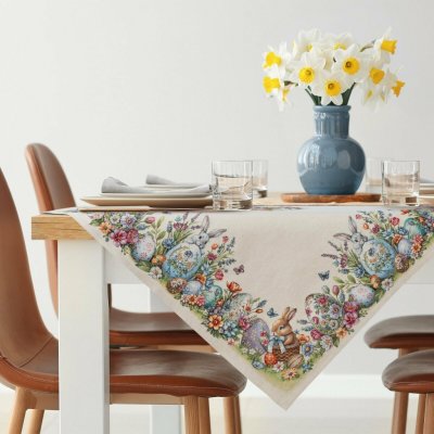 EUROFIRANY VELIKONOČNÍ GOBELÍNOVÝ UBRUS BUNNY 100X100cm – Hledejceny.cz
