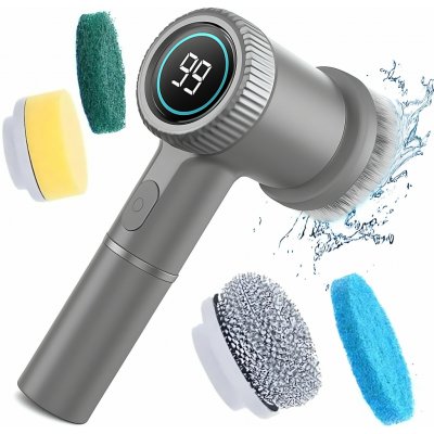 Verk 27333 Elektrický čistící rotační kartáč 5 v 1 šedý – Zboží Dáma