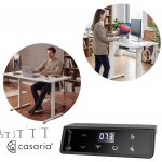 Casaria Výškově nastavitelný kancelářský stůl bílý 110x60x73-118 cm – Hledejceny.cz