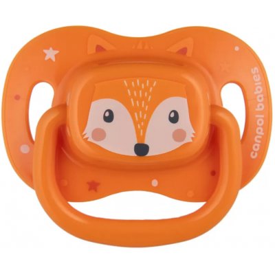 Canpol babies dudlík silikon symetrický Cute Animals oranžová 1ks – Sleviste.cz