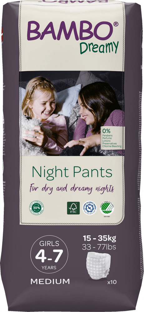 Bambo Dreamy Night Pants 8-15let Girl 35-50 kg 10 ks