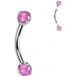 Šperky4U piercing do obočí titan opál TIT1279-OP22 – Zboží Mobilmania
