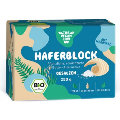 THE VEGAN COW Blok ovesný se solí 250 g BIO – Zboží Dáma