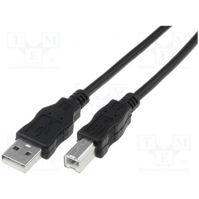 Digitus AK-300105-010-S USB 2.0, USB A vidlice, USB B vidlice, niklovaný, 1m, černý – Zboží Mobilmania